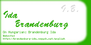 ida brandenburg business card